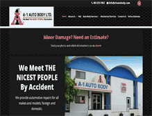 Tablet Screenshot of a1autobody.com